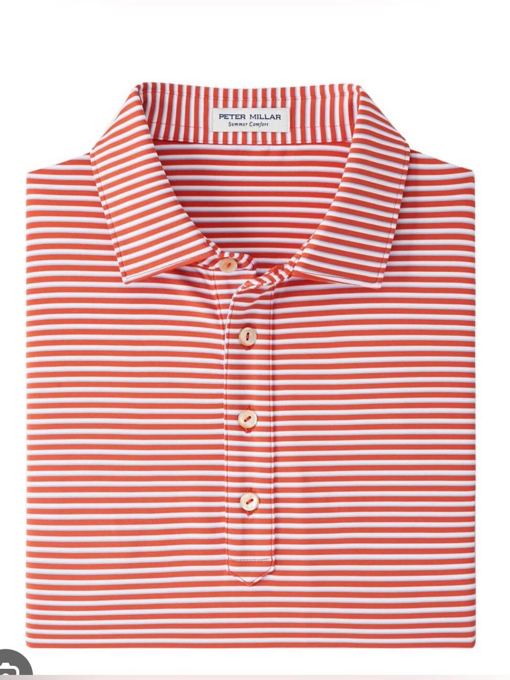 Peter Millar Summer Comfort Current Performance Polo Red White Stripe Men’s XL